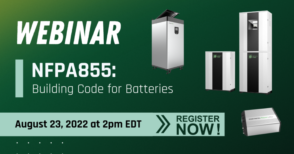 Webinar - NFPA855 - Building Code for Batteries